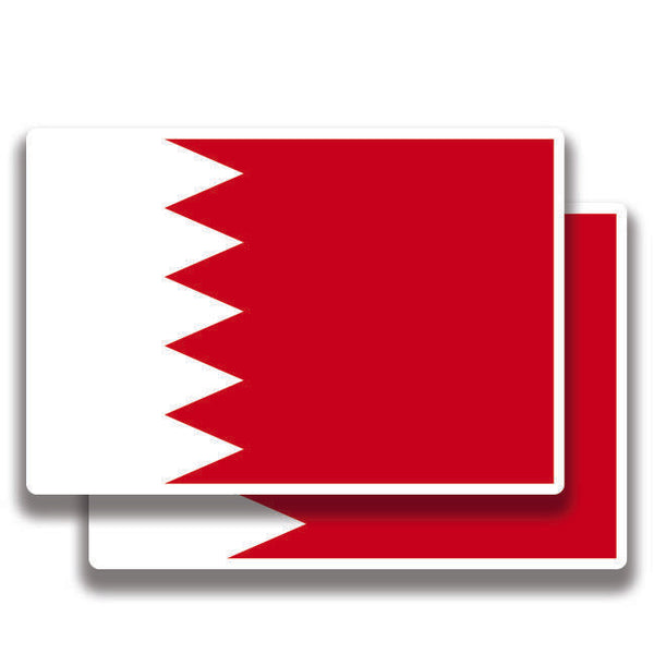 BAHRAIN FLAG DECAL 2 Stickers Bogo For Car Bumper Truck