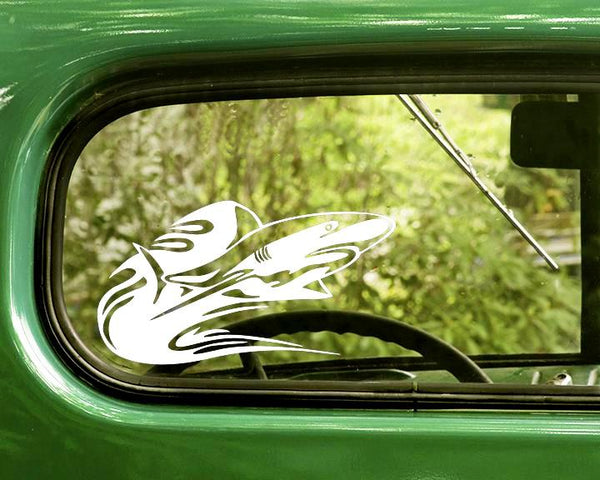 2 Shark Decal Stickers - The Sticker And Decal Mafia