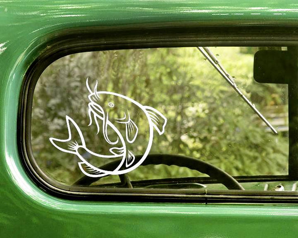 2 Catfish Fishing Decal Stickers - The Sticker And Decal Mafia