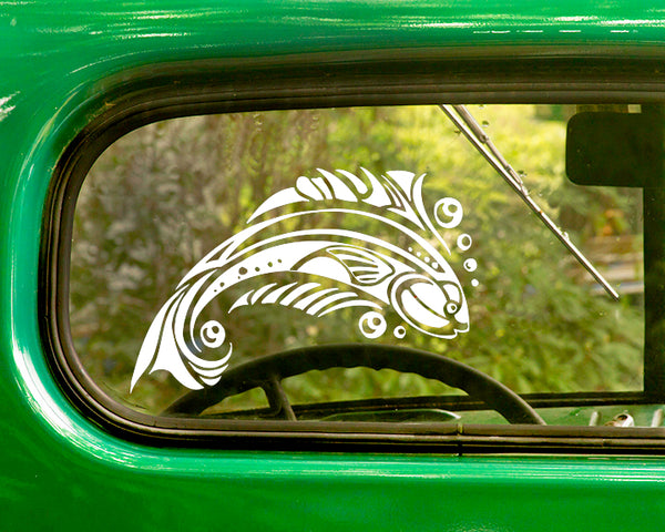 2 Tribal Fish Decals Sticker - The Sticker And Decal Mafia