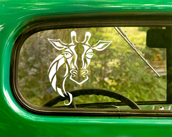 2 Tribal Giraffe Animal Decal Stickers - The Sticker And Decal Mafia