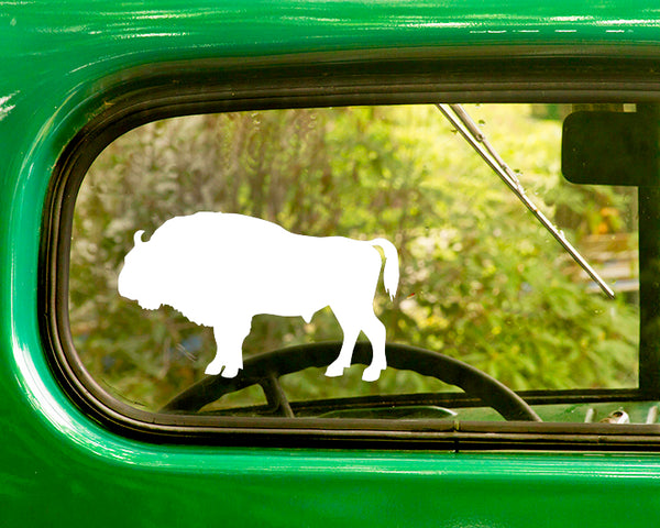 2 Buffalo Bison Silhouette Decal Stickers - The Sticker And Decal Mafia