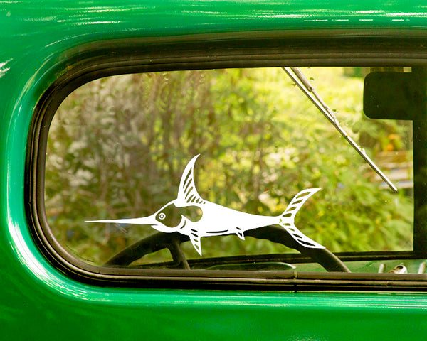 2 SWORDFISH Sportfishing Decals Stickers - The Sticker And Decal Mafia