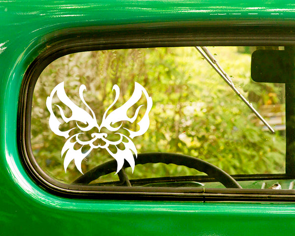 2 BUTTERFLY WITH CAT FACE Decals Stickers - The Sticker And Decal Mafia