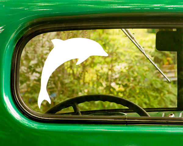 2 DOLPHIN SILHOUETTE Decal Stickers - The Sticker And Decal Mafia