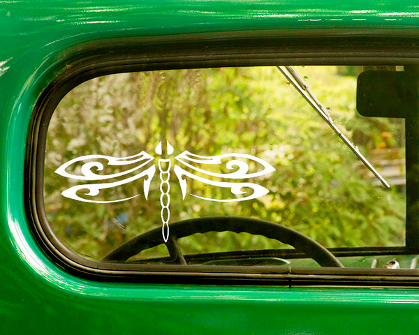 2 TRIBAL DRAGONFLY Decal Stickers - The Sticker And Decal Mafia