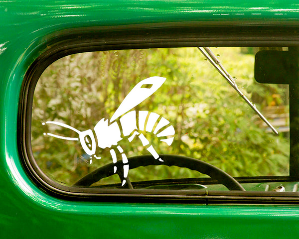 2 HONEY BEE Insect Decal Stickers - The Sticker And Decal Mafia