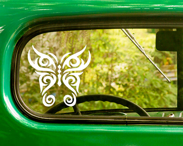 2 TRIBAL BUTTERFLY Decal Stickers - The Sticker And Decal Mafia