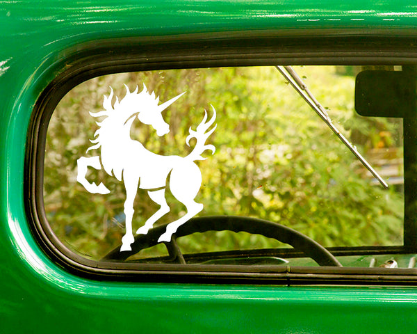 2 UNICORN Horse Decal Stickers - The Sticker And Decal Mafia