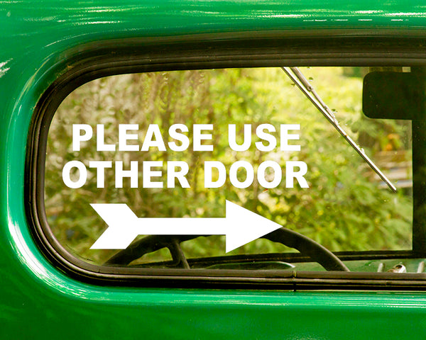 2 PLEASE USE OTHER DOOR Decals Stickers - The Sticker And Decal Mafia