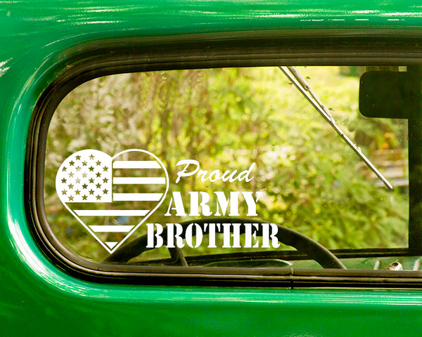 2 Proud U.S. Army Brother Decal Sticker - The Sticker And Decal Mafia