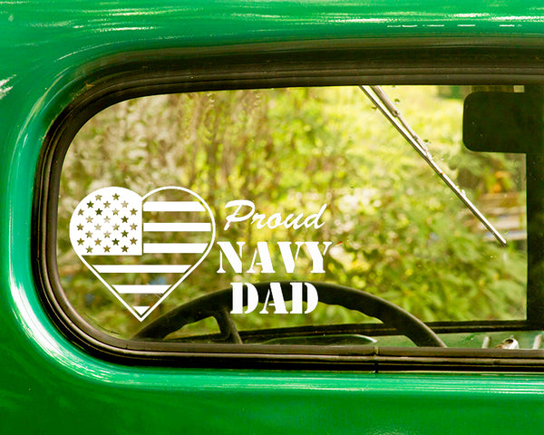2 Proud U.S. Navy Dad Decal Sticker - The Sticker And Decal Mafia