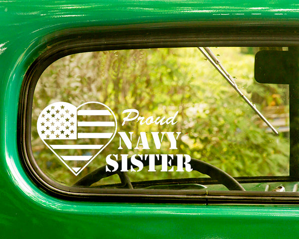 2 Proud U.S. Navy Sister Decal Sticker - The Sticker And Decal Mafia