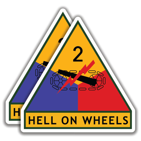 U.S. 2nd ARMORED DIVISION BADGE DECALs Sticker Bogo