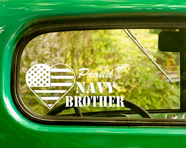 2 Proud U.S. Navy Brother Decal Sticker - The Sticker And Decal Mafia