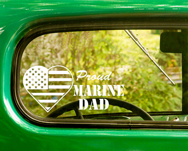2 Proud U.S. Marine Dad USMC Decal Sticker - The Sticker And Decal Mafia