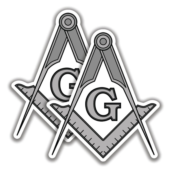 MASONs COMPASS LOGO DECALs Sticker Bogo 2 For 1