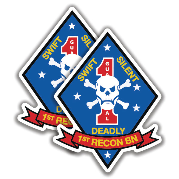 U.S. MARINE 1st RECON BATTALION DECALs Sticker Bogo 2 For 1