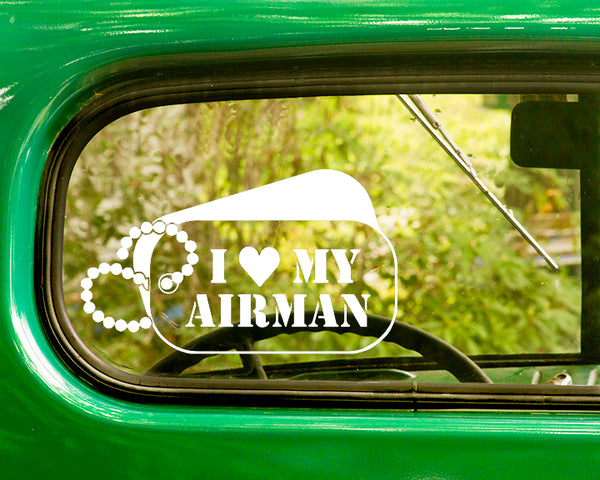 2 I love My Airman U.S. Military Decal Sticker - The Sticker And Decal Mafia