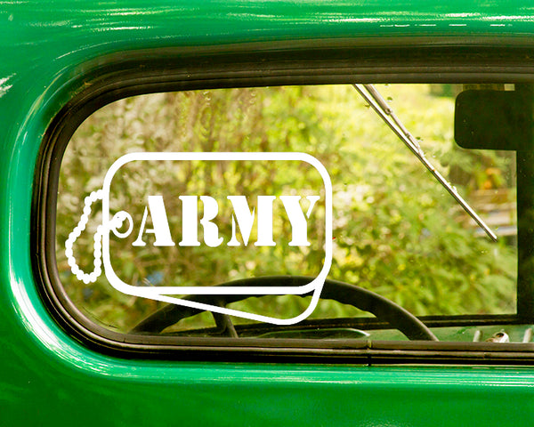 2 U.S. Army Dog Tag Decal Sticker - The Sticker And Decal Mafia