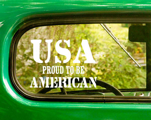 2 USA Proud To Be American Decals Sticker - The Sticker And Decal Mafia