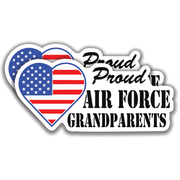 PROUD AIR FORCE GRANDPARENTS DECAL 2 Stickers Bogo