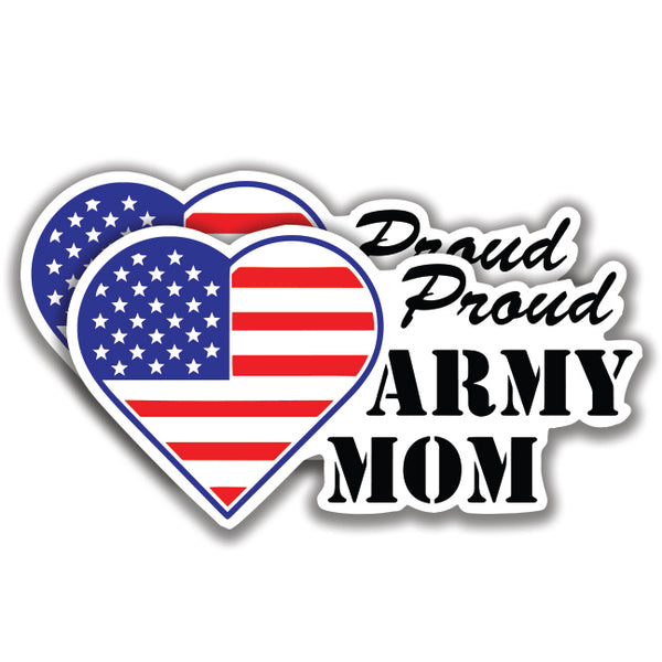 Proud U.S. Army Mom Decals 2 Stickers Bogo
