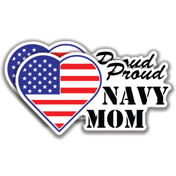PROUD U.S. NAVY MOM DECAL 2 Stickers Bogo