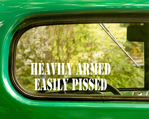 Heavily Armed Decal Sticker Easily Pissed - The Sticker And Decal Mafia