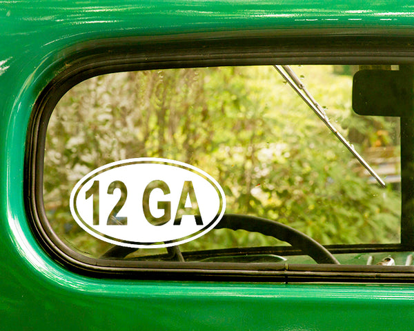 2 12 GA Gauge Bullet Caliber Decal Stickers - The Sticker And Decal Mafia