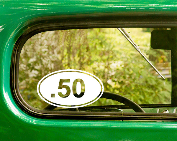 2 .50 Bullet Caliber Decal Stickers - The Sticker And Decal Mafia