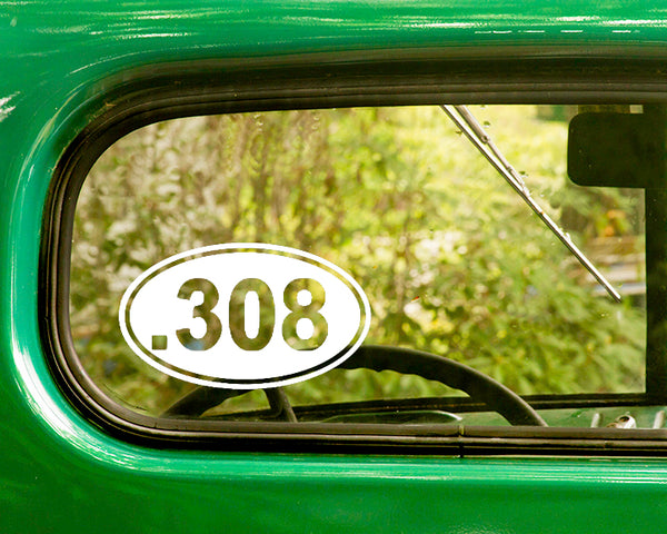 2 .308 Bullet Caliber Decals Sticker - The Sticker And Decal Mafia