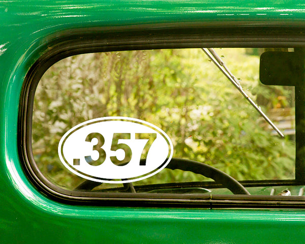 2 .357 Bullet Caliber Decal Stickers - The Sticker And Decal Mafia