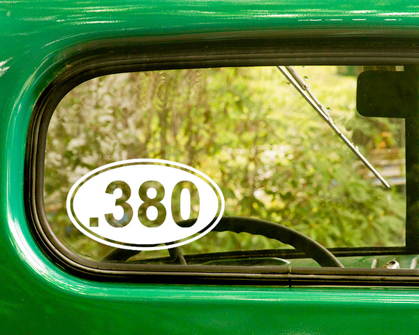 2 .380 Bullet Caliber Decal Stickers - The Sticker And Decal Mafia
