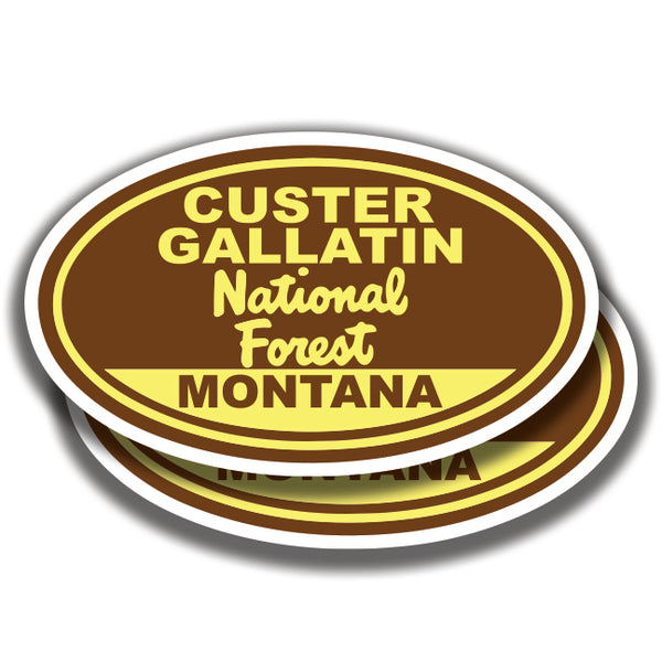 CUSTER GALLATIN NATIONAL FOREST DECAL Montana 2 Stickers Bogo
