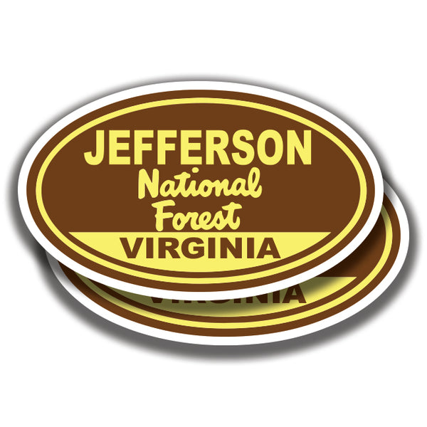 JEFFERSON NATIONAL FOREST DECALs Virginia 2 Stickers Bogo