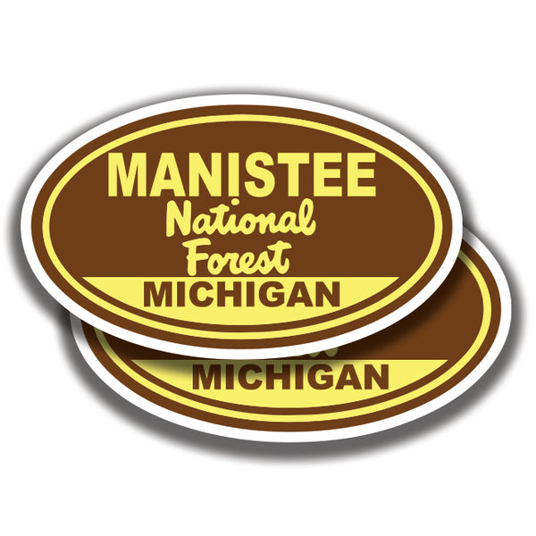 MANISTEE NATIONAL FOREST DECALs Michigan 2 Stickers Bogo