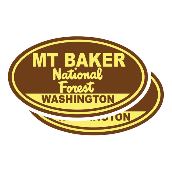 MOUNT BAKER NATIONAL FOREST DECALs Washington 2 Stickers Bogo