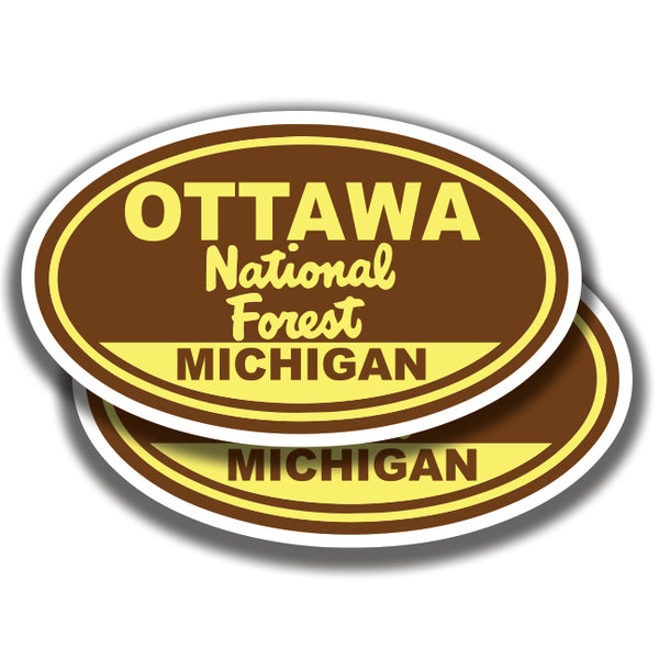 OTTAWA NATIONAL FOREST DECALs Michigan 2 Stickers Bogo