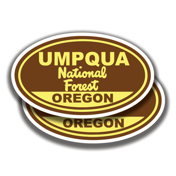 UMPQUA NATIONAL FOREST DECALs Oregon 2 Stickers Bogo