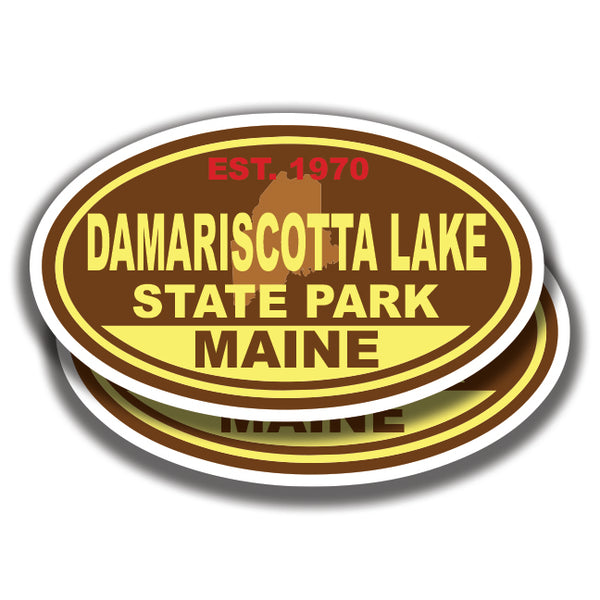 DAMARISCOTTA LAKE STATE PARK DECALs Maine 2 Stickers Bogo