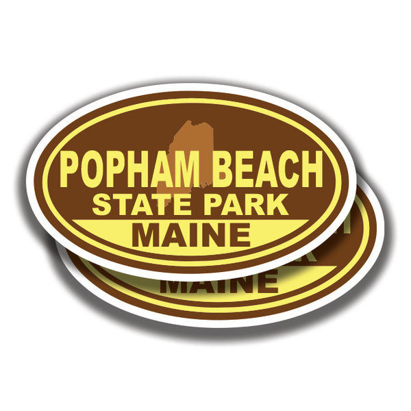 POPHAM BEACH STATE PARK DECALs Maine 2 Stickers Bogo