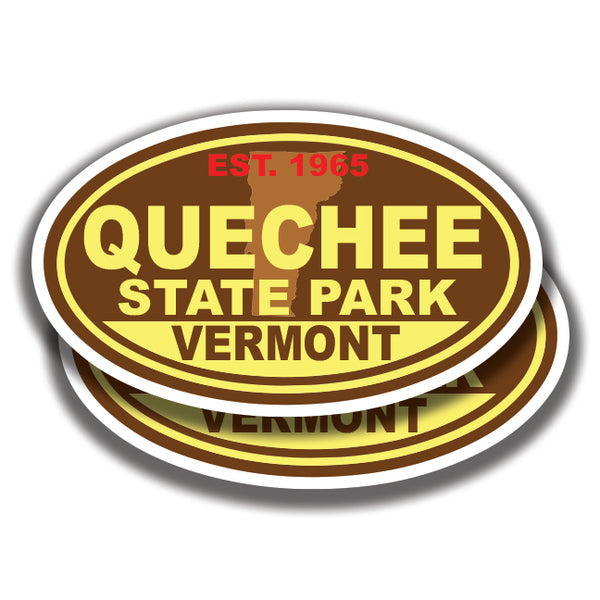 QUECHEE STATE PARK DECALs Vermont 2 Stickers Bogo