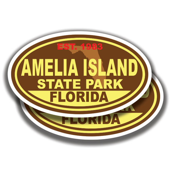 AMELIA ISLAND STATE PARK DECALs Florida 2 Stickers Bogo