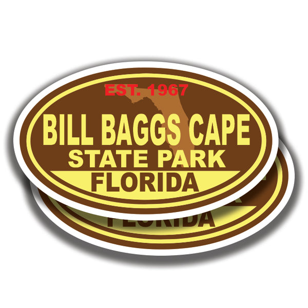 BILL BAGGS CAPE STATE PARK DECALs Florida 2 Stickers Bogo
