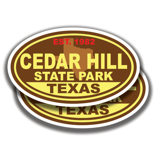 CEDAR HILL STATE PARK DECALs Texas 2 Stickers Bogo