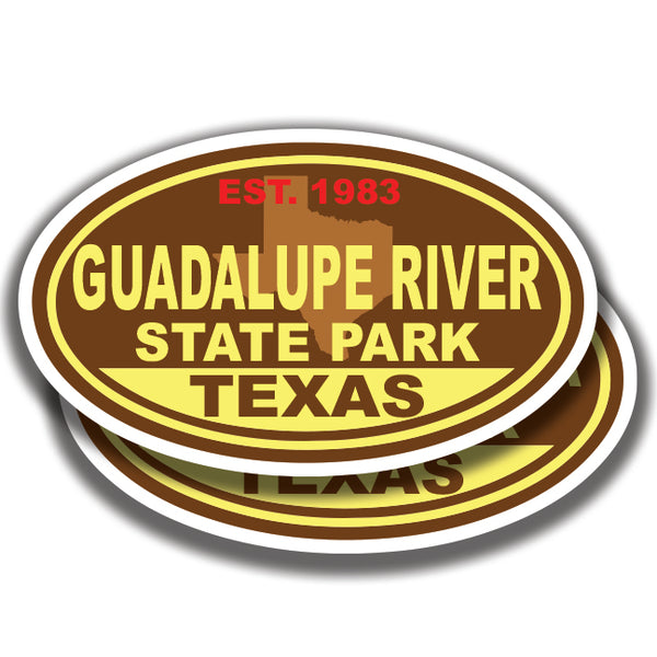 GUADALUPE RIVER STATE PARK DECALs Texas 2 Stickers Bogo