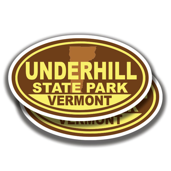 UNDERHILL STATE PARK DECALs Vermont 2 Stickers Bogo