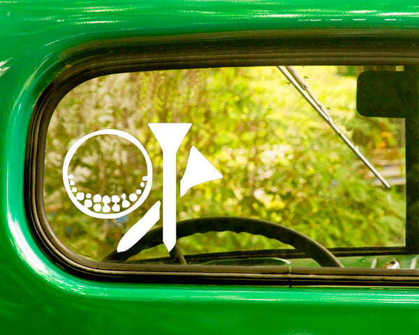 2 GOLF BALL AND TEES Decal Stickers - The Sticker And Decal Mafia