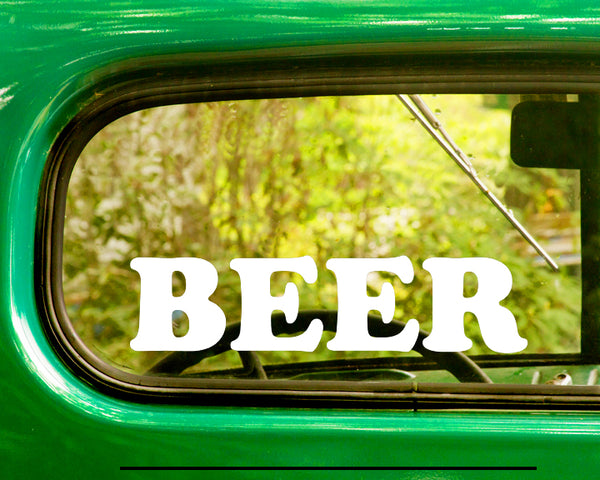 2 BEER Car Decals Sticker - The Sticker And Decal Mafia